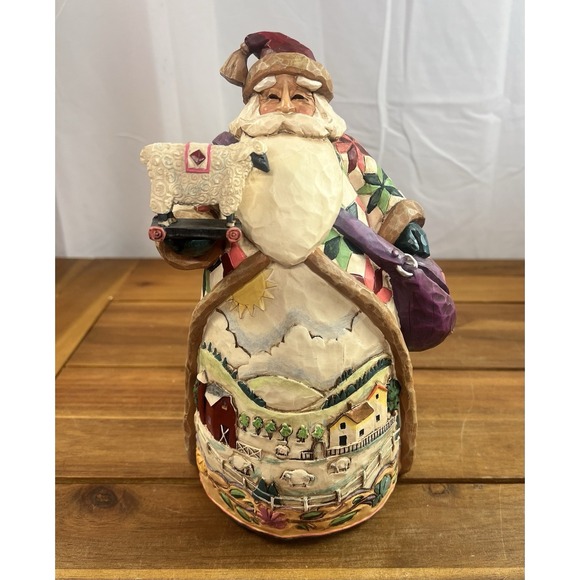 Heartwood Other - Jim Shore Heartwood Creek Santa O'er The Fields We Go 2003 Sheep Farm Figurine